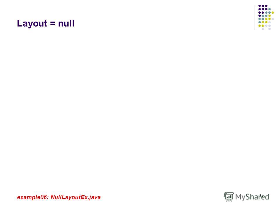Null Layout Java Exle | презентация на тему quot 1 java 13 элементы компоновки и Null Layout Java Exle | презентация на тему quot 1 java 13 элементы компоновки и