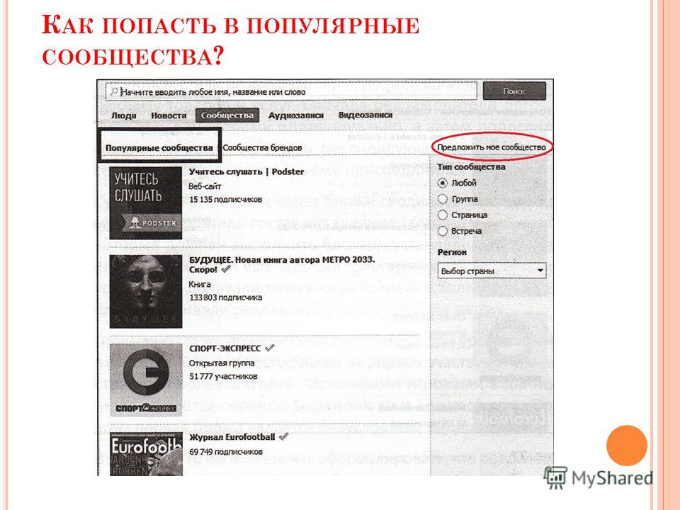 Как попадает в популярное