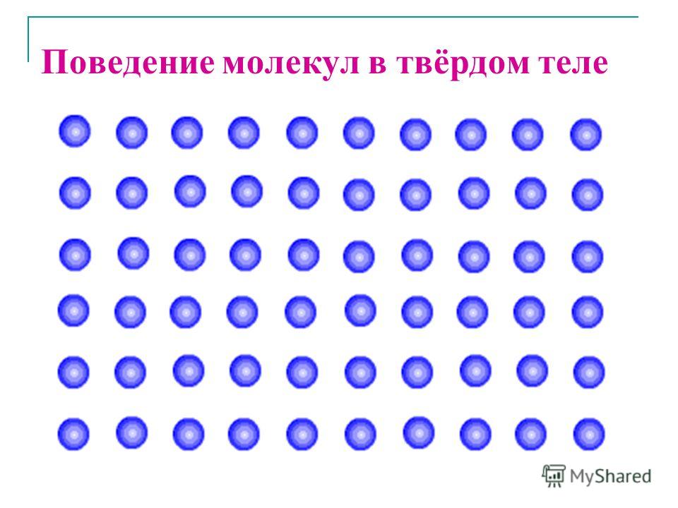 Как движутся молекулы в твердых телах упорядоченно Как движутся молекулы в твердых телах упорядоченно