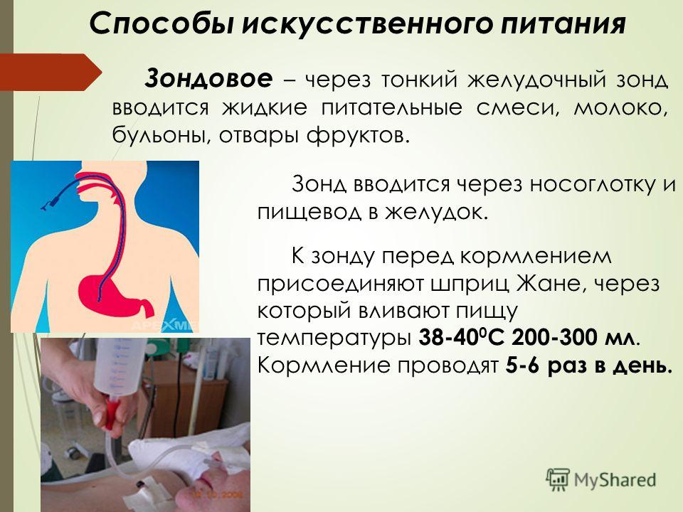 Чем кормить больного через зонд в домашних условиях