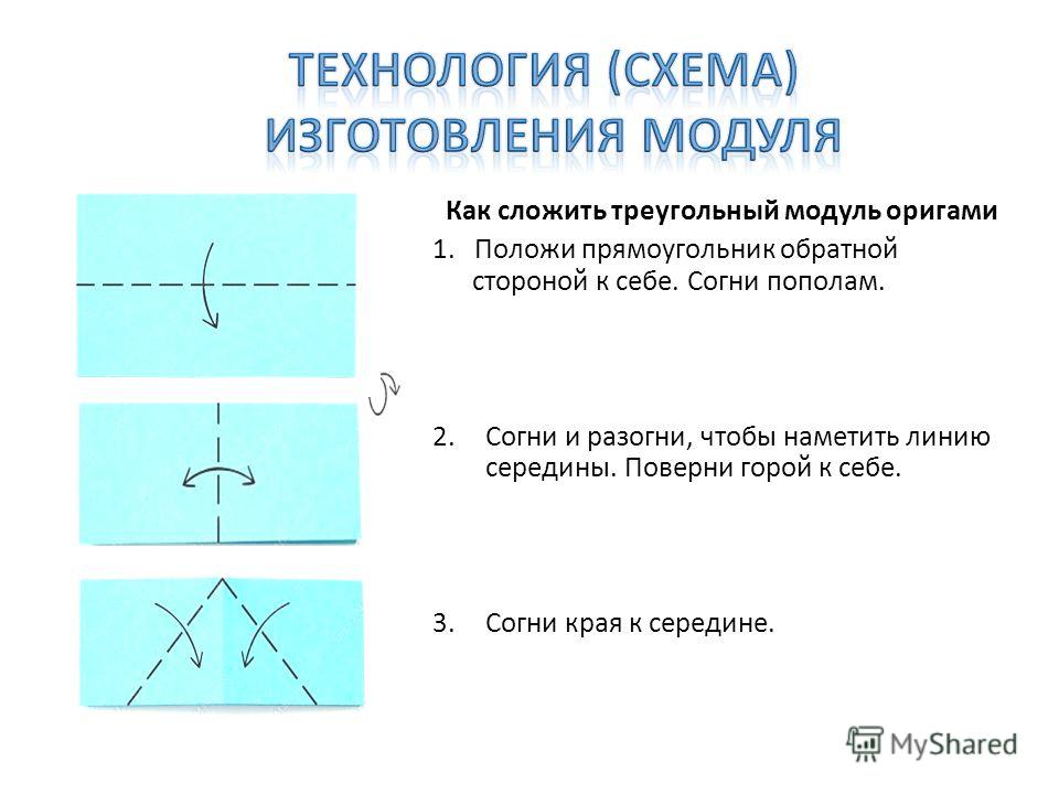 Как сделать треугольный модуль