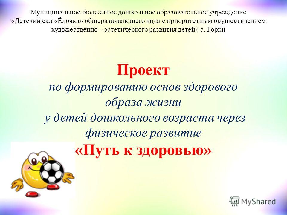 Доклад На Тему Здоровый Образ Жизни У Дошкольников