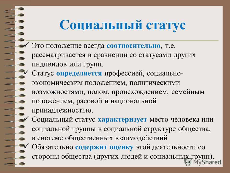 Общие положения статуса это Общие положения статуса это