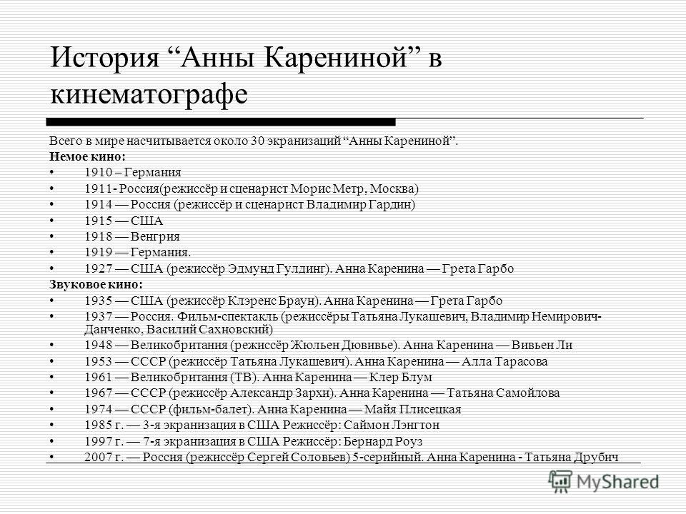 Внутренний Монолог Анны Карениной