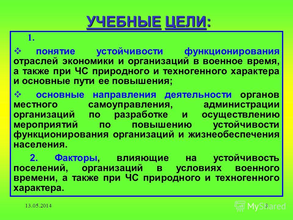 Лекция по теме Устойчивость функционирования организаций в чрезвычайных ситуациях