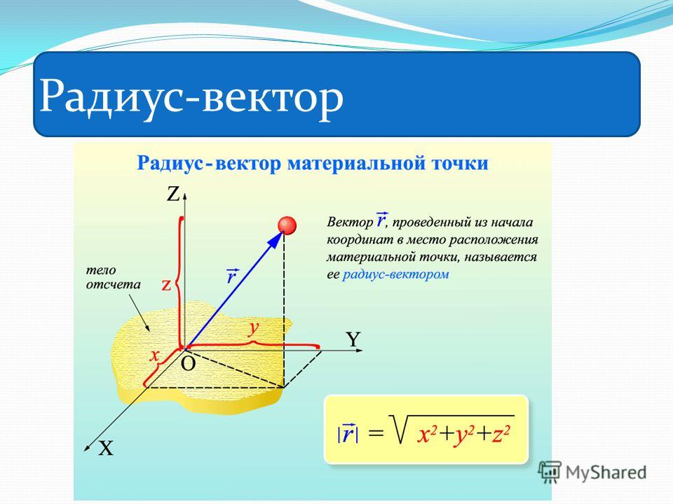 Радиус вектор на рисунке Радиус вектор на рисунке