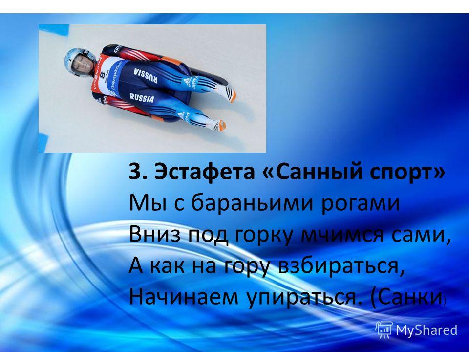 Санный спорт эстафета