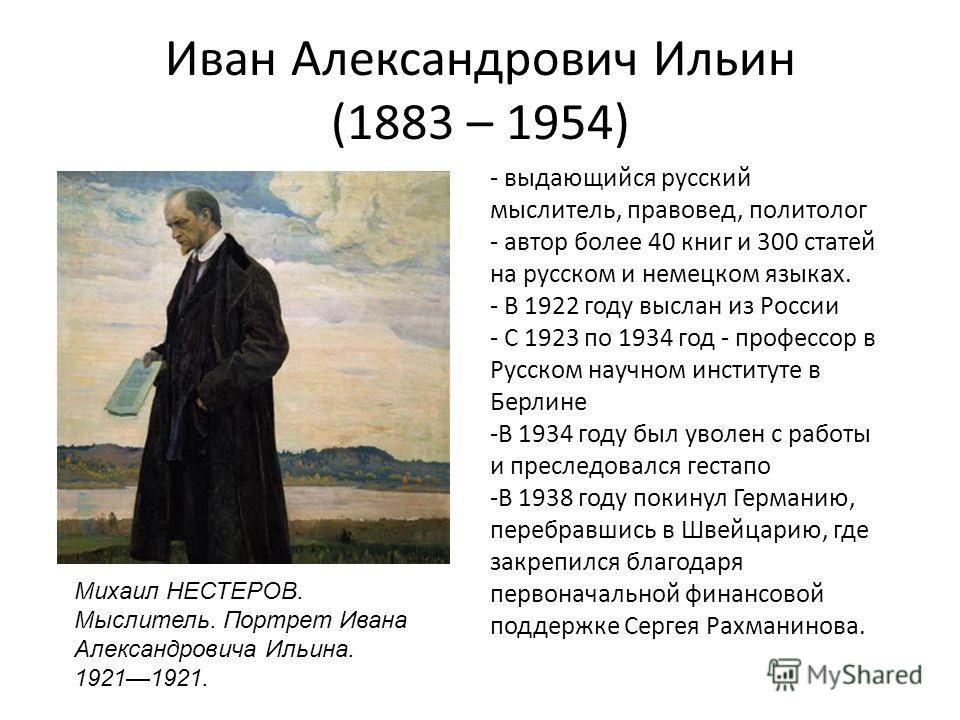 Реферат по теме Ильин И.А. Реферат по теме Ильин И.А.