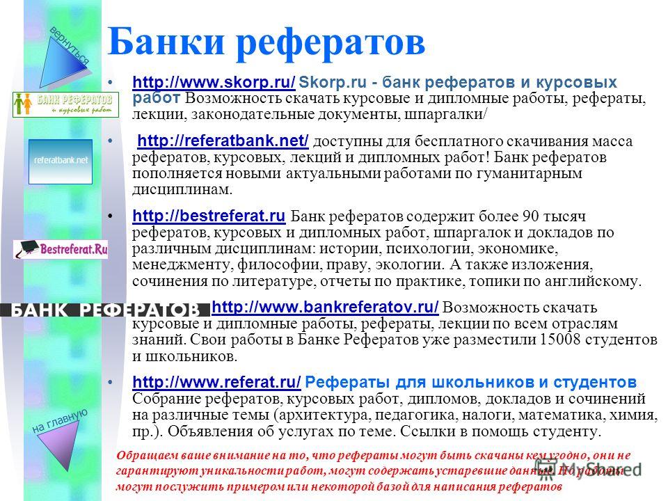 Банк Рефератов И Курсовых Работ Банк Рефератов И Курсовых Работ