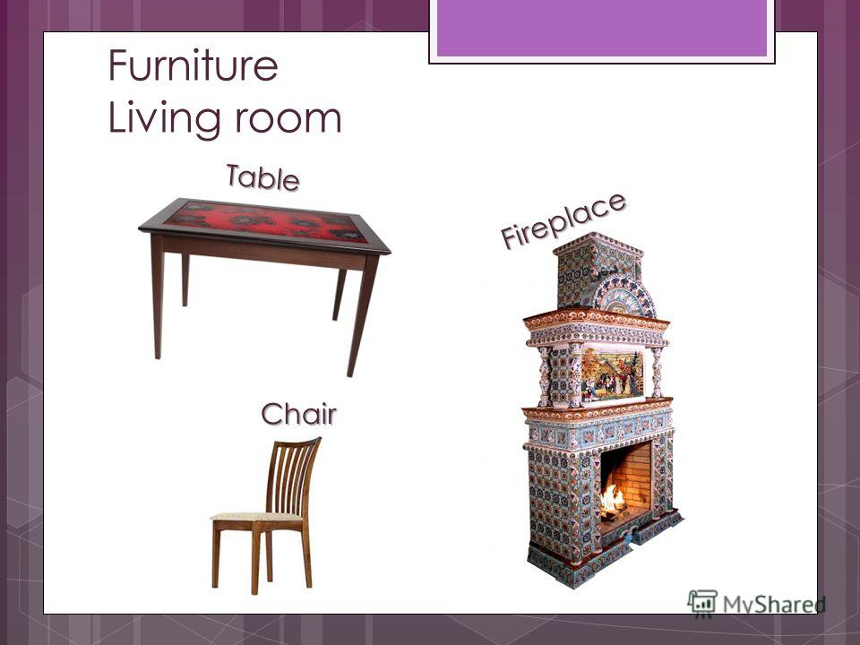 Furniture Living room Table Chair Fireplace