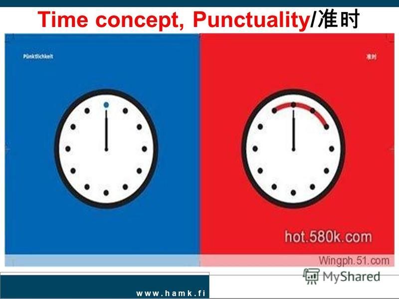 w w w. h a m k. f i Time concept, Punctuality/