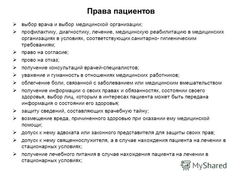 Контрольная работа по теме Права пациента Контрольная работа по теме Права пациента