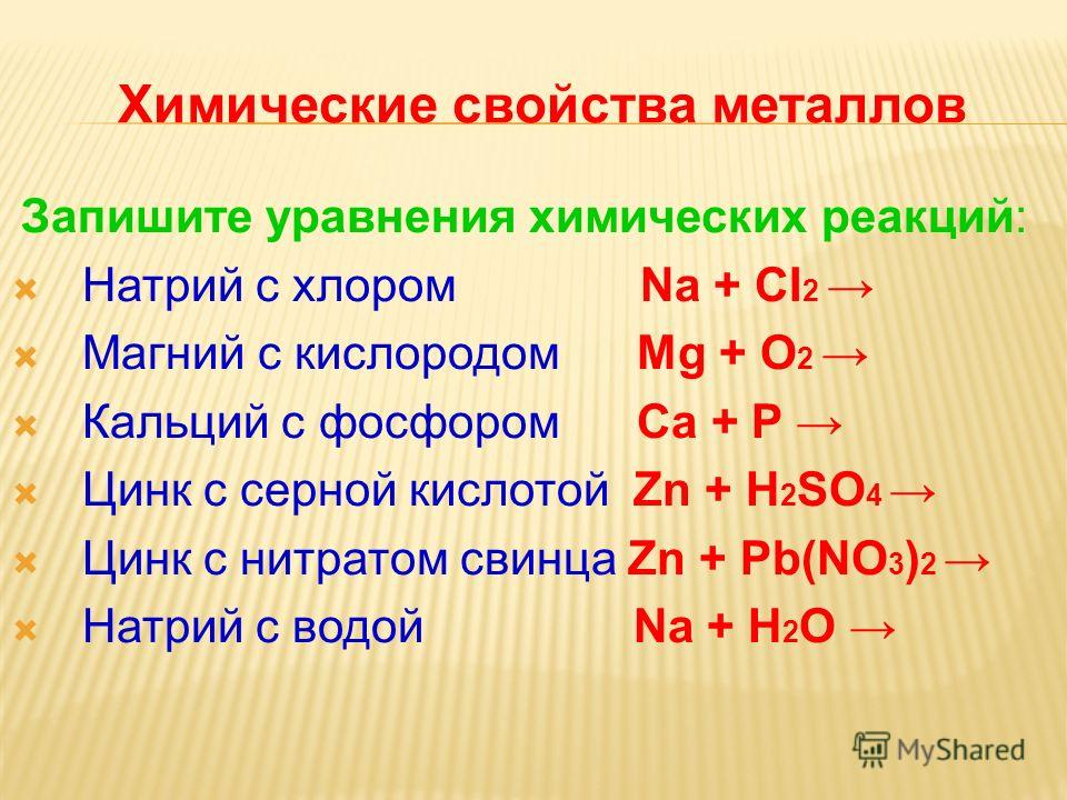 Взаимодействие Металлов с Водой Презентация скачать