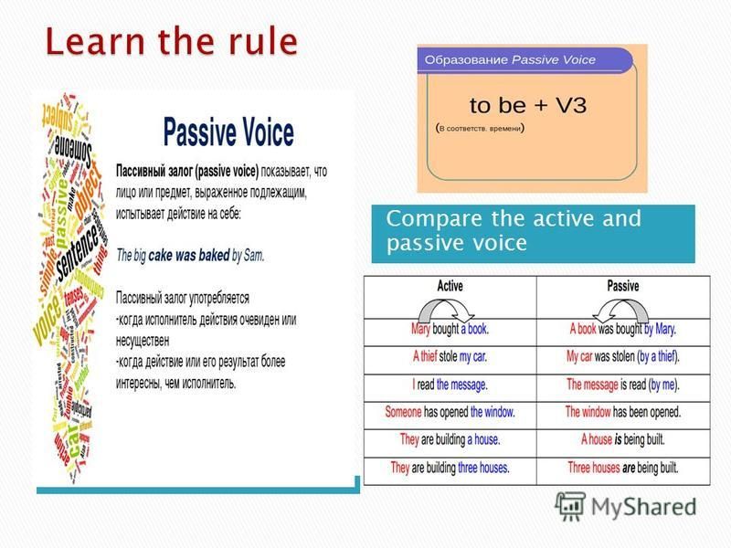 Compare the active and passive voice