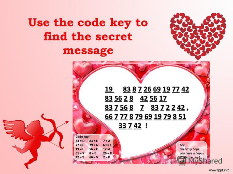 Use the code key to find the secret message