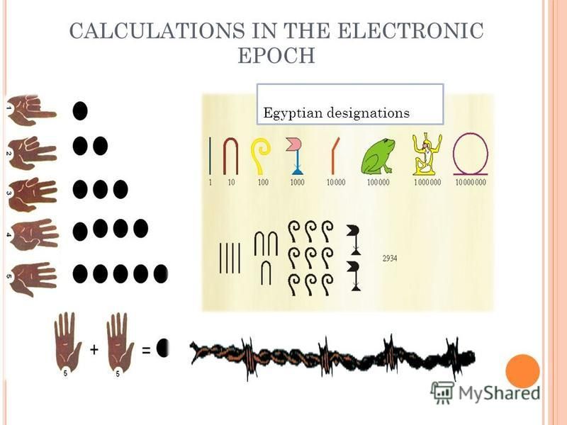 CALCULATIONS IN THE ELECTRONIC EPOCH Egyptian designations