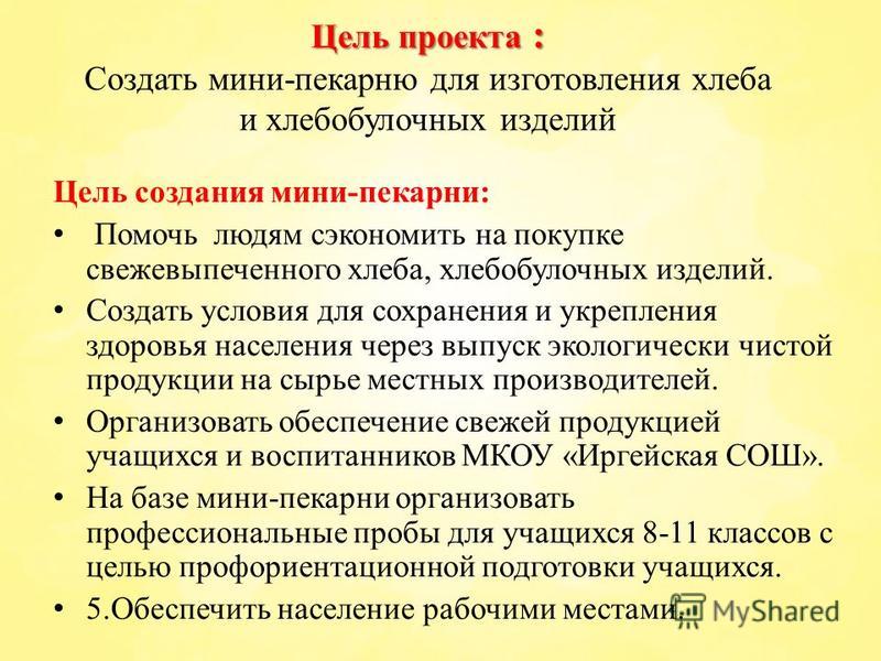 Реферат: Бизнес план по созданию мини- пекарни в г.Пскове