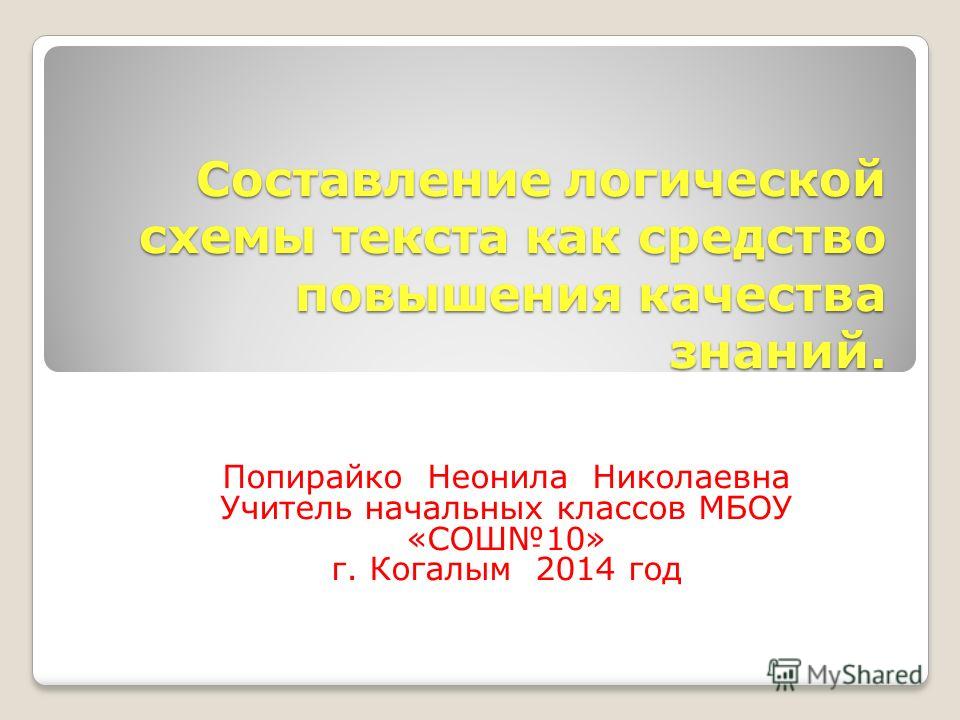 Схема связи предложений в тексте