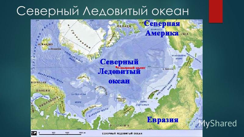 Особенность расположения северного ледовитого океана