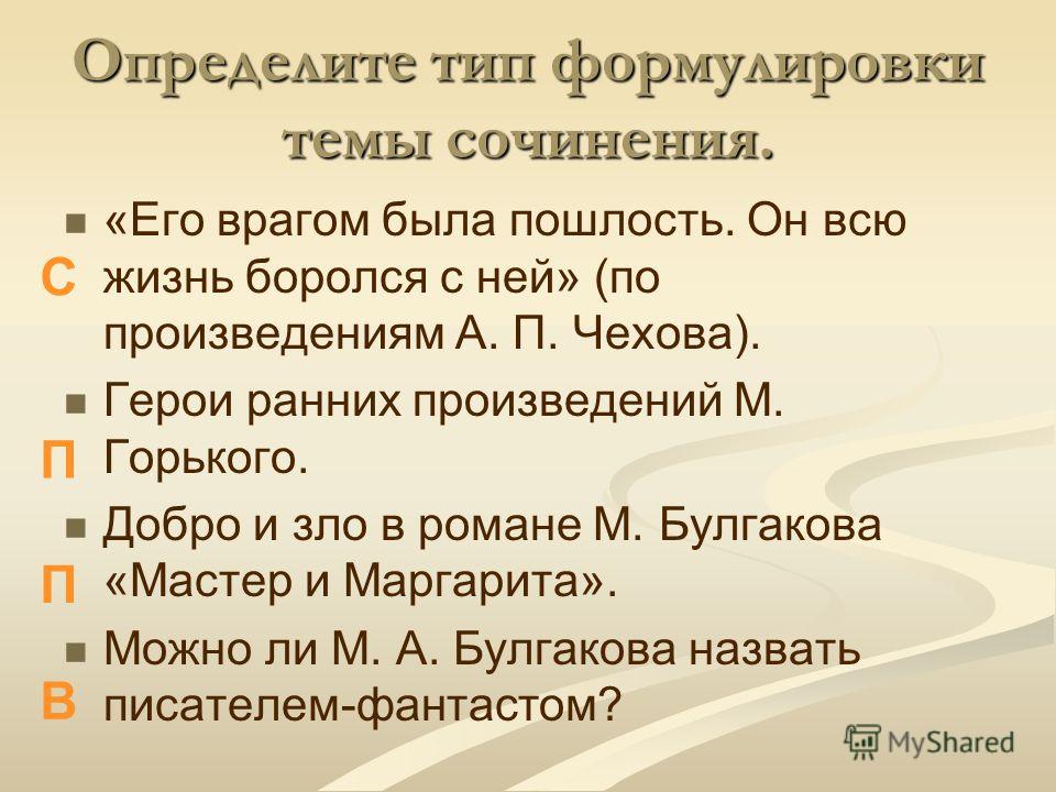 Сочинение: Его врагом была пошлость По рассказам А. П. Чехова