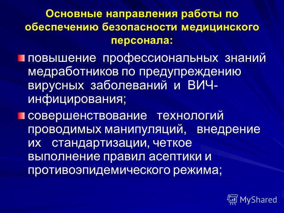 Профессиональная профилактика ВИЧ-инфекции