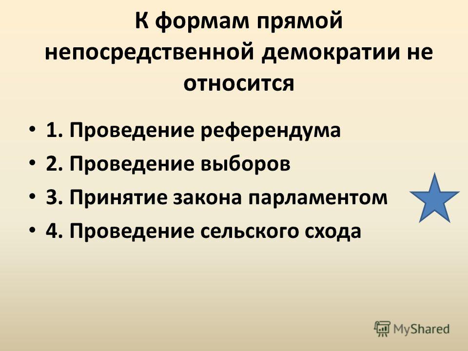 Реферат: Выборы как форма непосредственной демократии