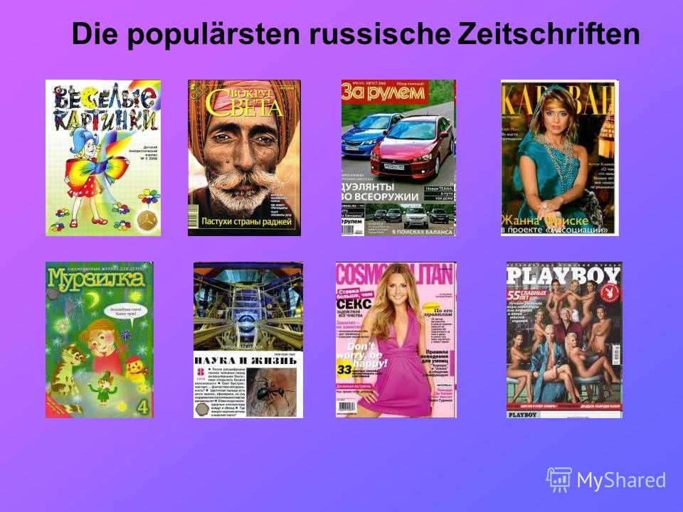 Die populärsten russische Zeitschriften