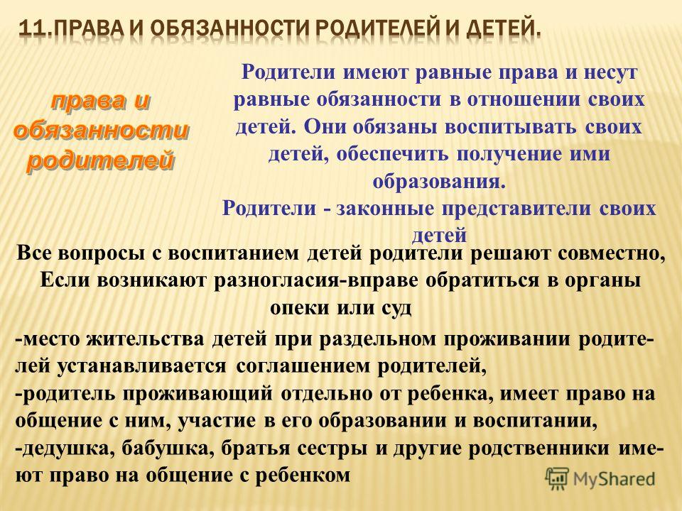 была семейный кодекс права и обязанности бабушек Лисе, судя