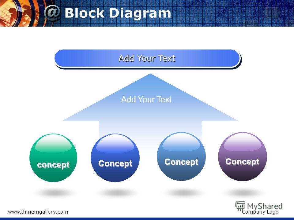 www.thmemgallery.comCompany Logo Block Diagram Add Your Text concept Concept Concept Concept