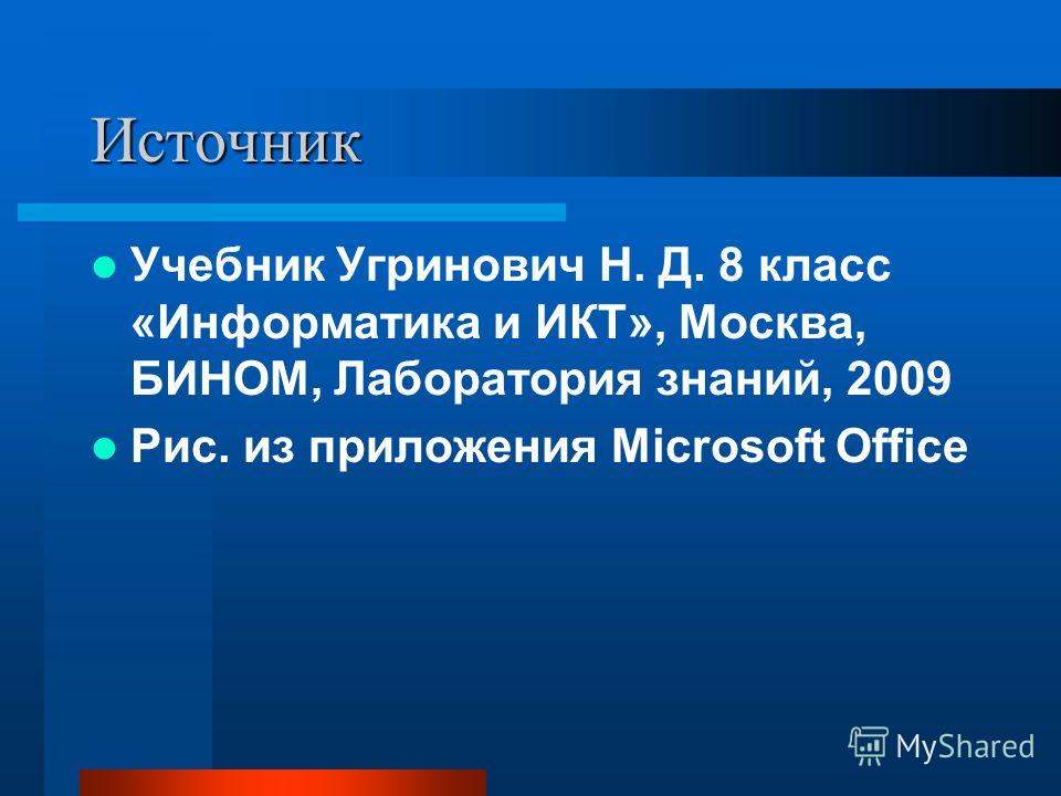 Рабочая программа по икт 9 класс автор угринович учебник информатика 2018 г бином