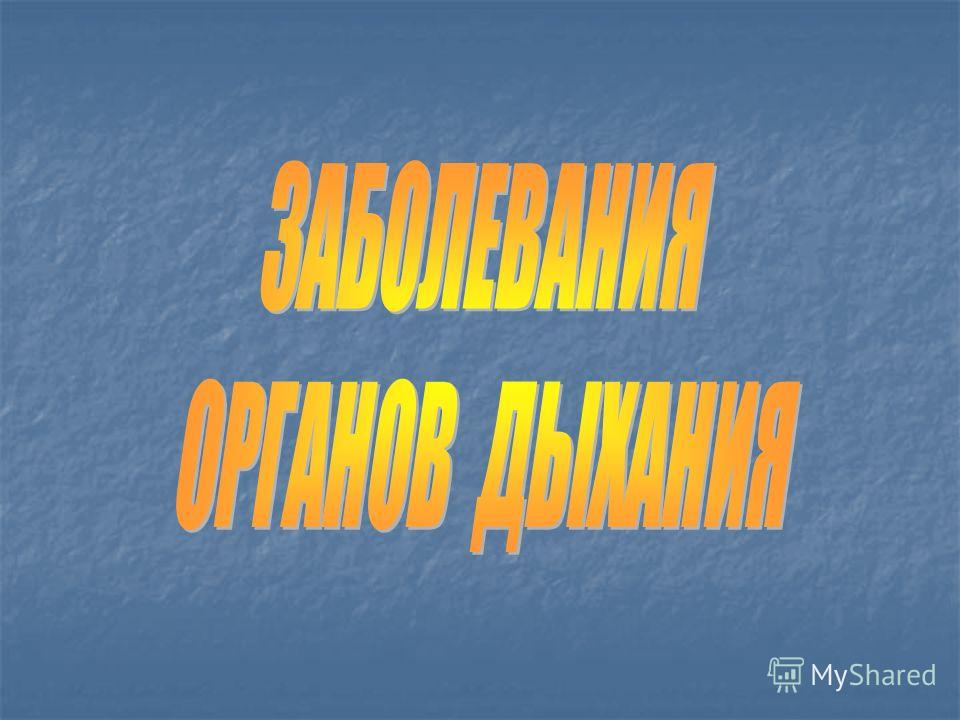 Заболевание Дыхательных Путей Презентация