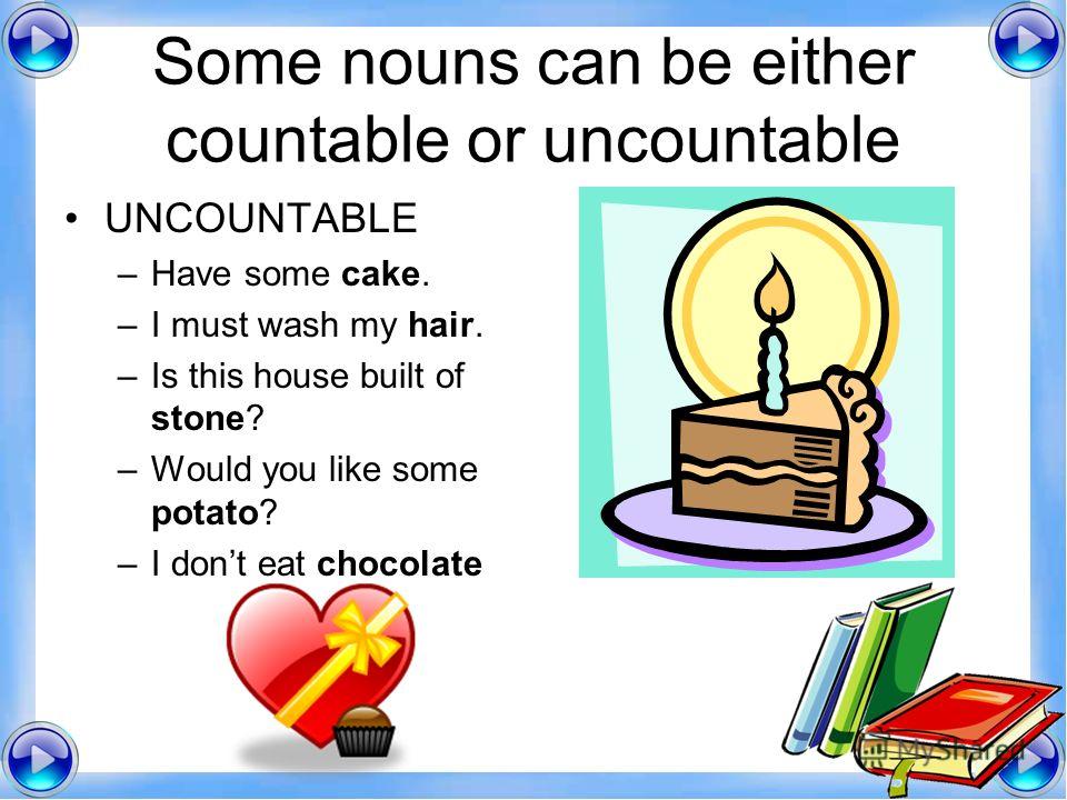 Презентация на тему Nouns That Can Be Countable Or Uncountable