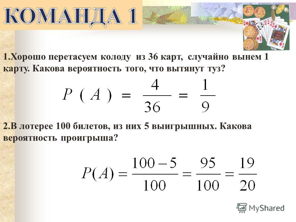 В игральной колоде 36 карт наугад выбирается одна карта какова вероятность что э