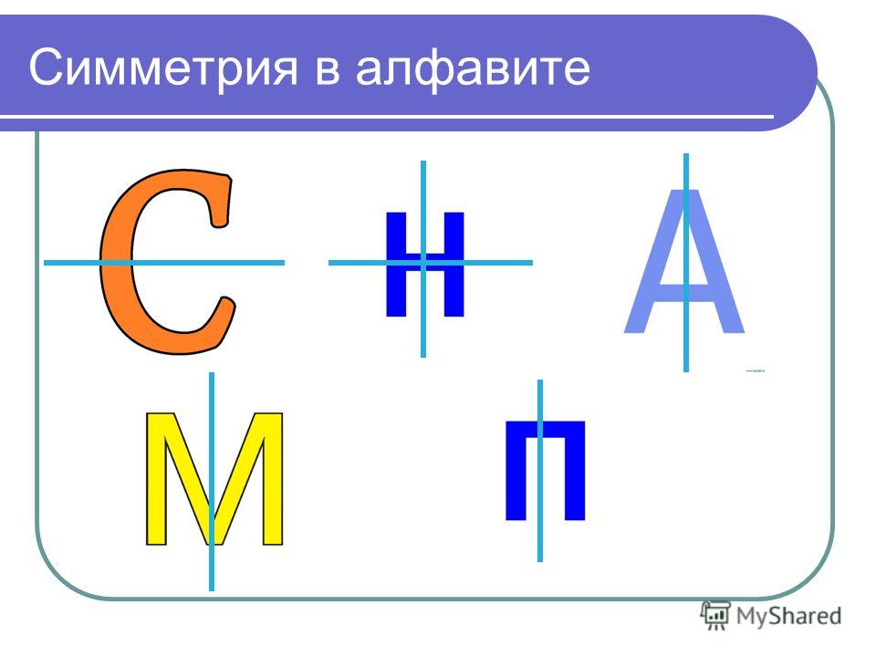 Симметрия в алфавите