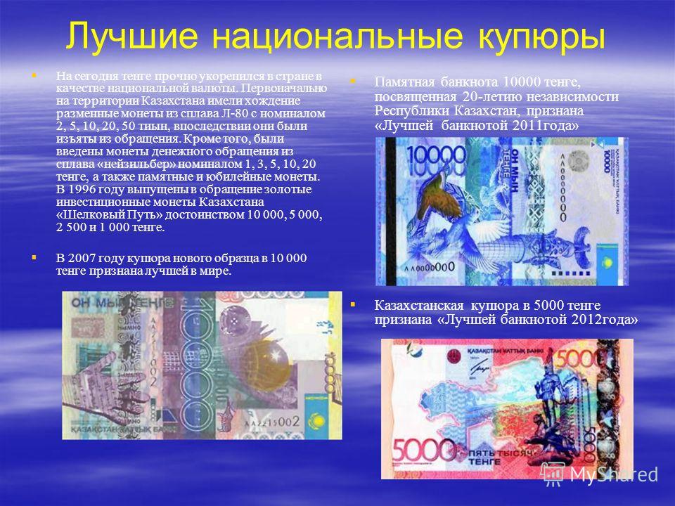 Национальная валюта РК презентация