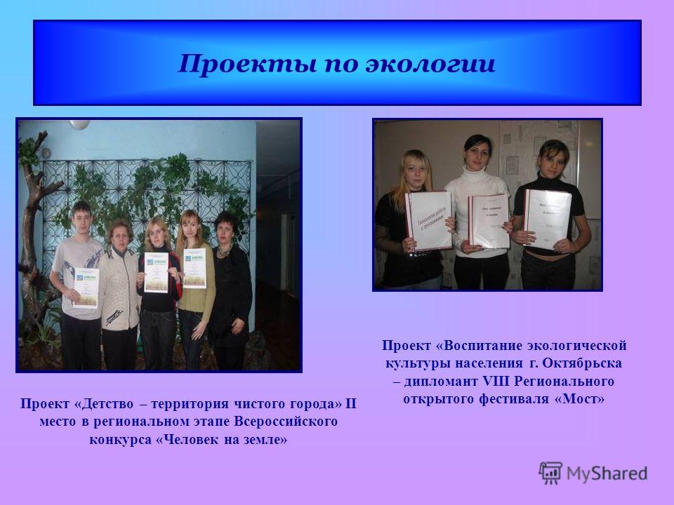Проект по экологии на региональный этап