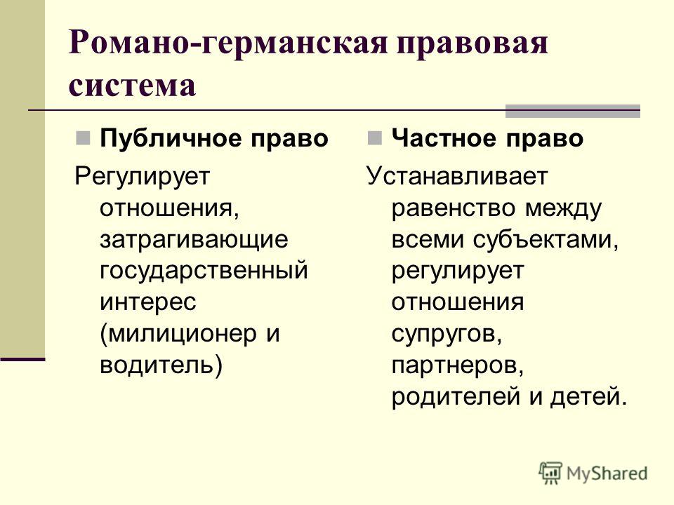 Романо германская правовая система презентация