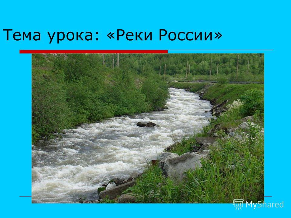 Тема урока: «Реки России»