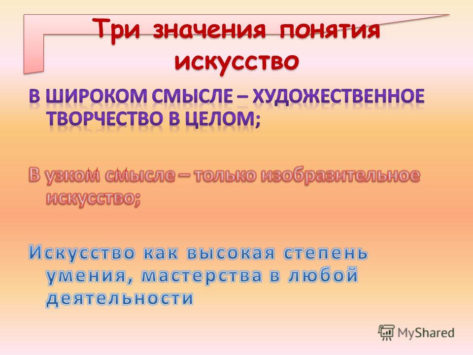 Представьте что вы делаете презентацию к уроку обществознания по теме искусство