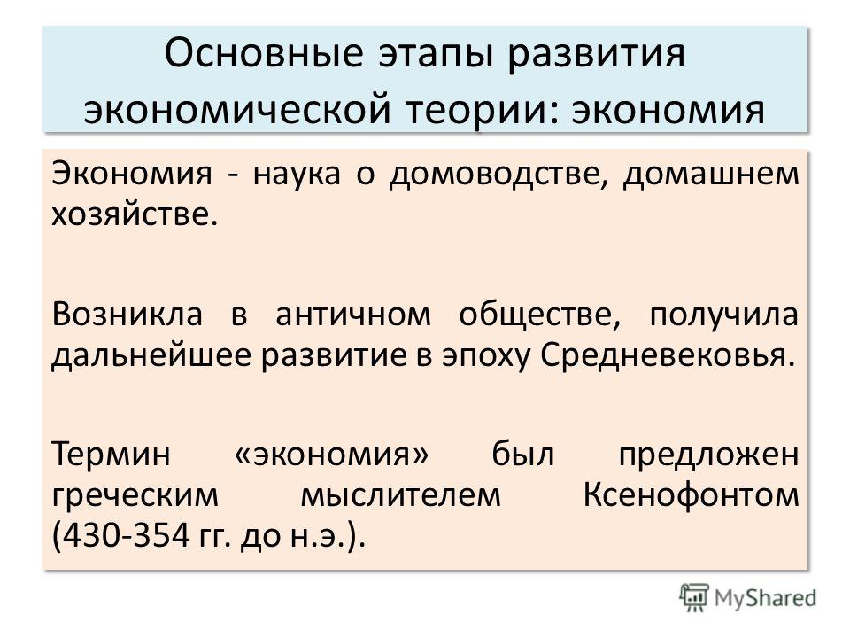 Контрольная работа: Экономическая теория предмет, метод, основные этапы развития