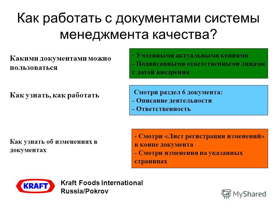 Как работать с на документы
