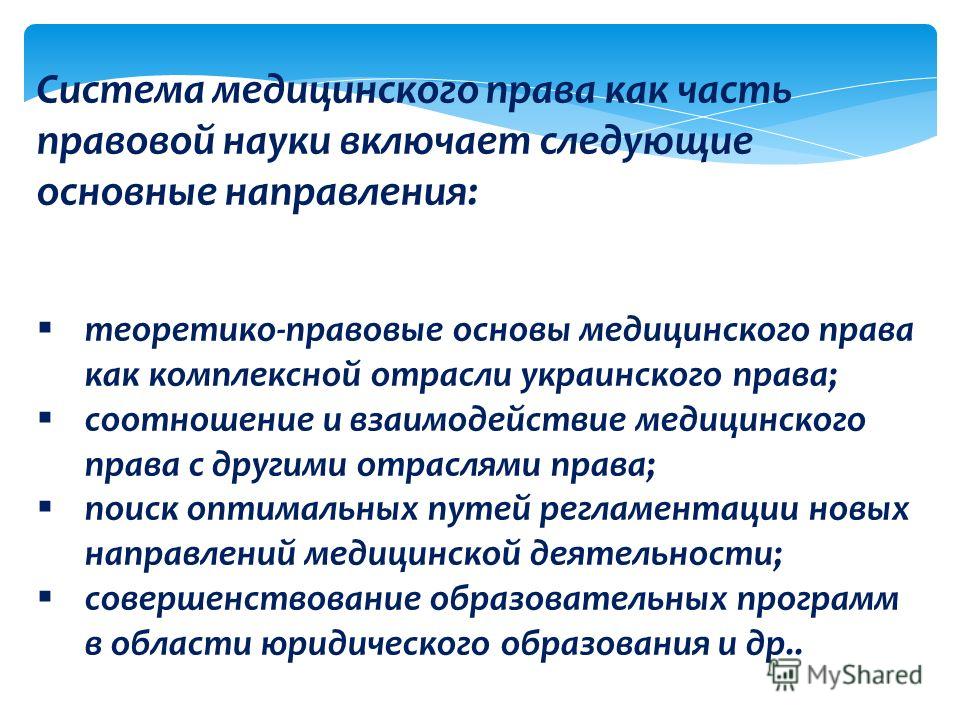 Основы медицинского права презентация