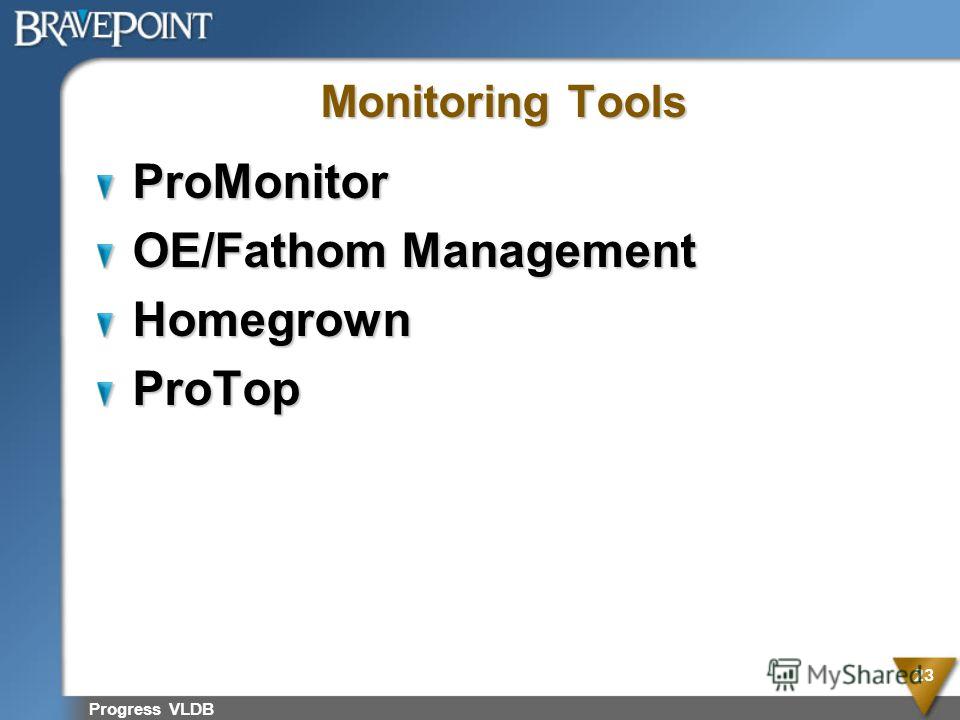 Progress Database Monitoring Tools