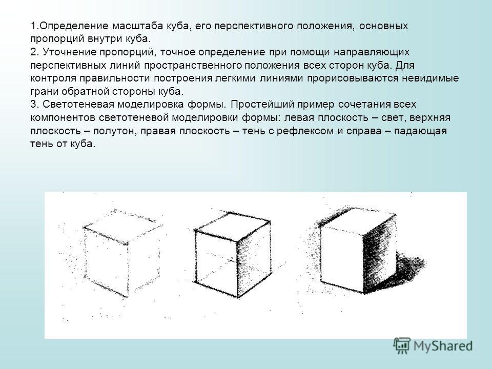 Рисование куба 4 класс