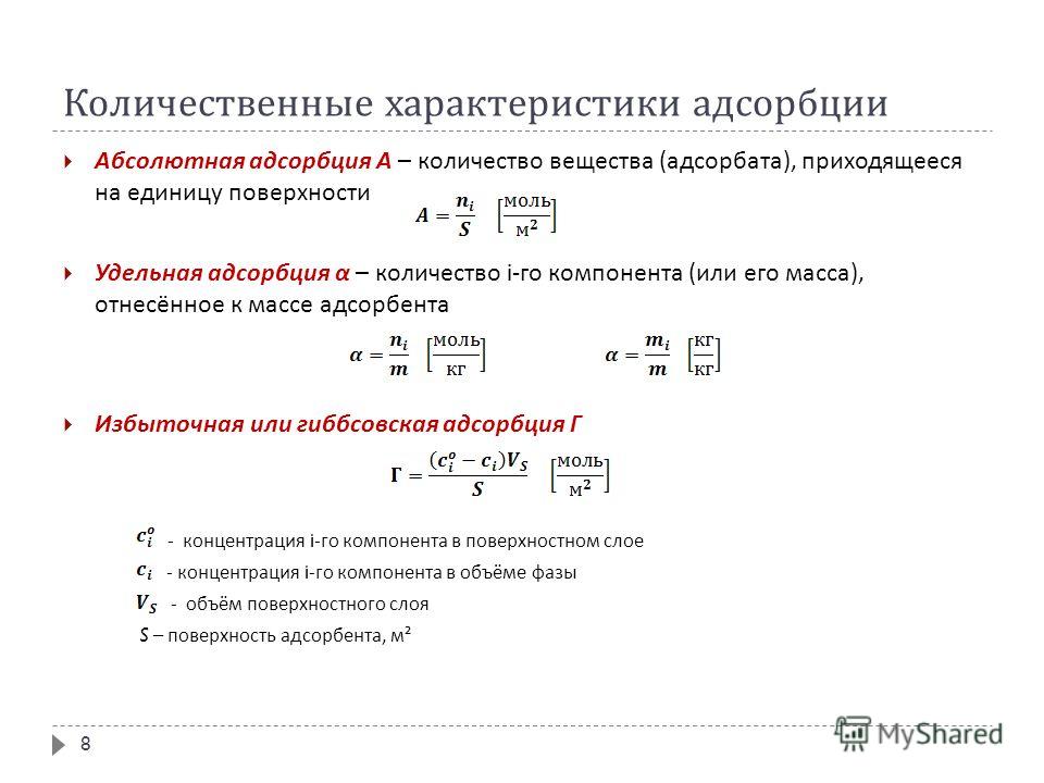 Презентация на тему адсорбция