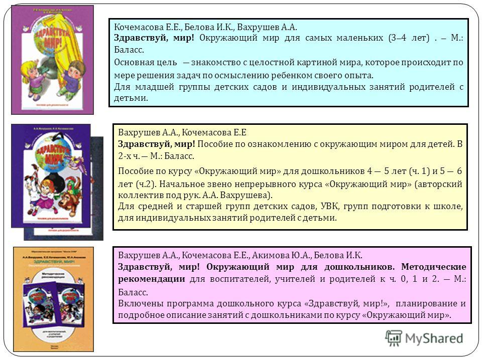 Вахрушев Здравствуй Мир 4-5 Лет