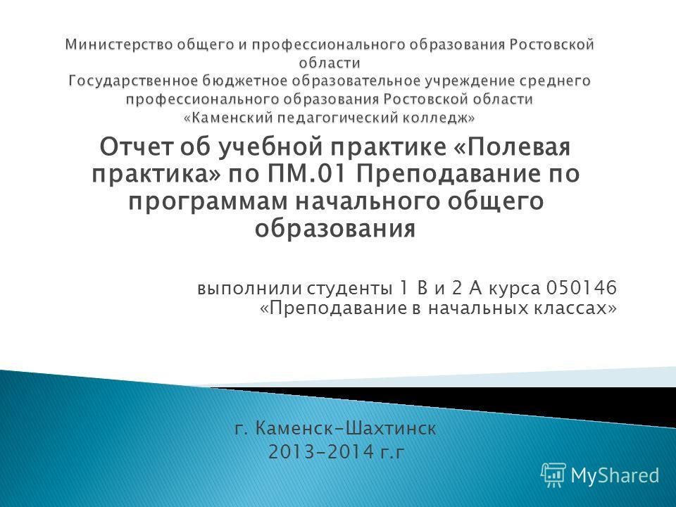  Отчет по практике по теме Отчет по учебно-полевой практике (по геологии) 