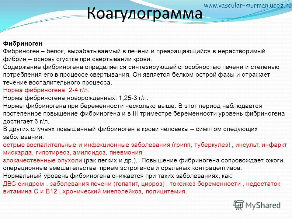 Уровень фибриногена у беременных 76