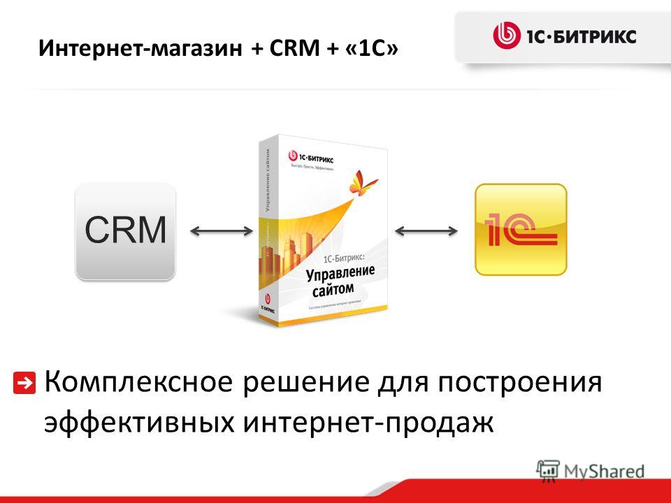 Интернет-магазин + CRM + « 1C » Комплексное решение для построения эффективных интернет-продаж CRM
