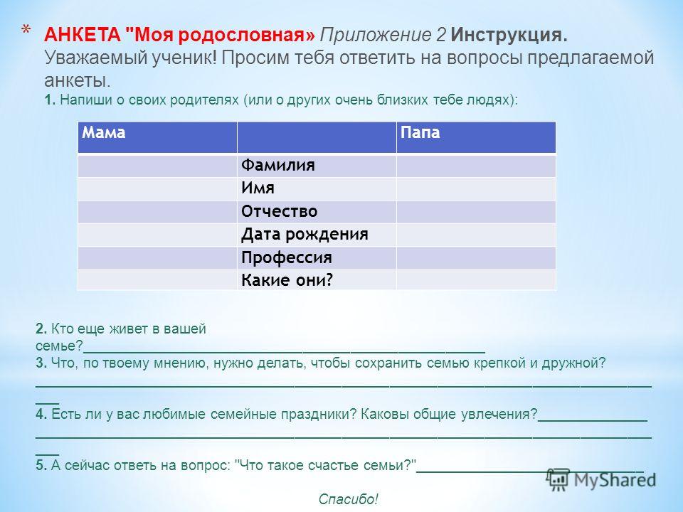 род деятельности в анкете что писать